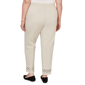 Plus Size Alfred Dunner Detail Driven Geometric Cut Out Pants - image 2