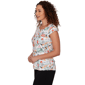 Womens Emaline Key Items Cap Sleeve Tropical Postcard Tee - image 4