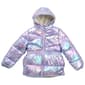 Girls (4-6x) Pink Platinum(R) Iridescent Heart Puffer Coat - image 1