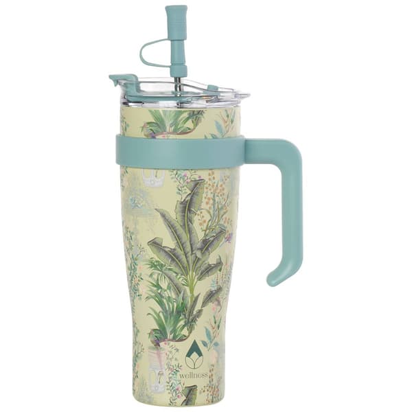 Double Wall Insulated 40oz. Tropical Tumbler with Straw - image 