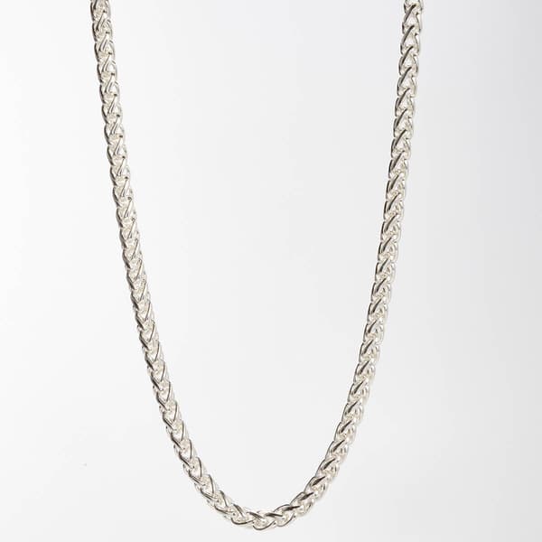 Design Collection Silver-Tone Fishbone Chain Necklace - image 