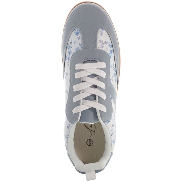 Womens Love 83 Blue Floral Fashion Sneakers