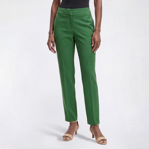 Petite Kasper Fly Front Slim Leg Dress Pants - image 