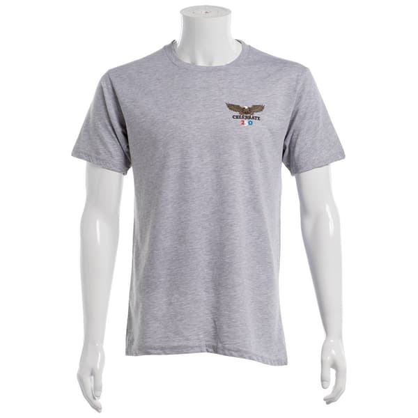 Mens Eagle & Jets Graphic Short Sleeve Tee - Light Grey