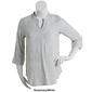 Womens Erika 3/4 Sleeve Pinstripe Split Neck Tunic - image 3