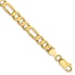 Mens Gold Classics&#40;tm&#41; 6mm. 14k Concave Open Figaro Chain Bracelet - image 1