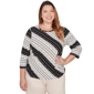 Plus Size Alfred Dunner Seville Embellished Diagonal Textured St - image 1