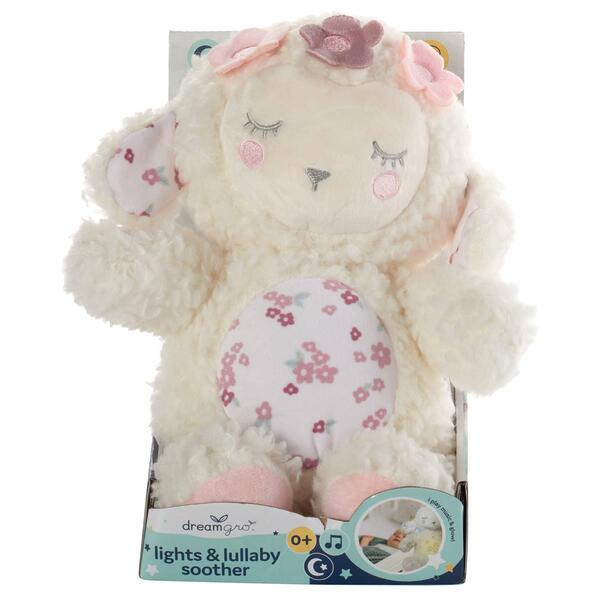 dreamgro&#40;tm&#41; Lamb with Flowers Plush Lights & Lullaby Soother - image 
