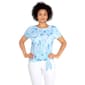 Petite Ruby Rd. Must Haves II Floral Blouse- Bluebell - image 1
