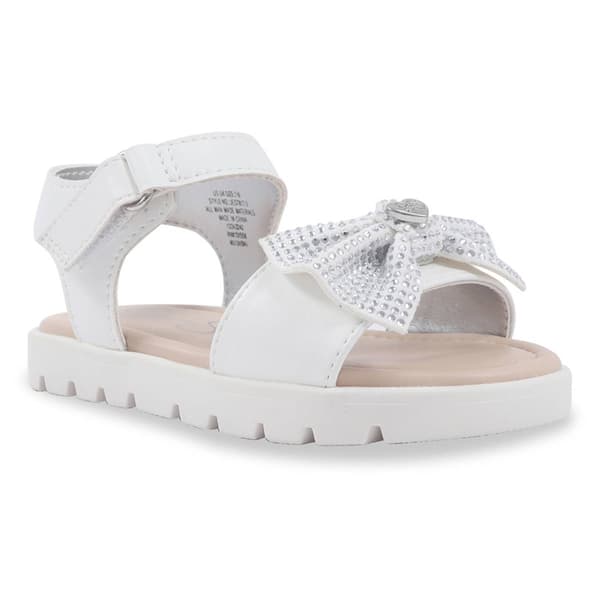 Little Girls Jessica Simpson Tia Heather Hook & Loop Bow Sandals