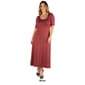 Plus Size 24/7 Comfort Apparel 3/4 Sleeves Maxi Dress - image 5