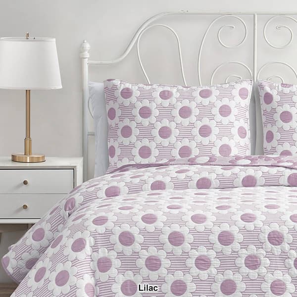 Design Studio Daisy Flower Reversible Quilt Set