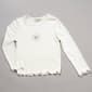 Girls &#40;7-12&#41; Dream Girl Long Sleeve Daisy Rhinestone Baby Tee - image 1