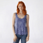 Juniors Wallflower Brynn Scoop Neck Swing Tank Top - Blue - image 1