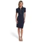 Womens Tommy Hilfiger Short Sleeve Zip Front Collar Crepe Dress - image 1