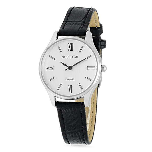 Mens Steeltime Traditional Black Dial Watch - 998-024-W - image 