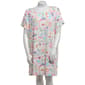 Plus Size Jaclyn Short Sleeve Tropical Scoop Neck Nightshirt - image 2