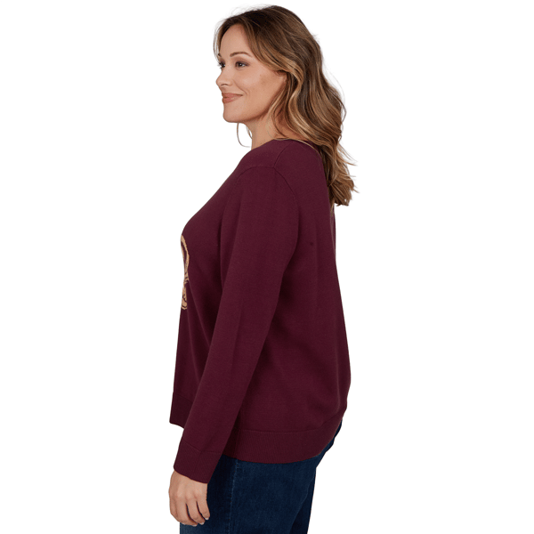 Plus Size Ruby Rd. English Countryside Queen Corgi Dog Sweater