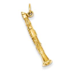 Gold Classics(tm) 14kt. 3-D Clarinet Charm