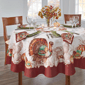 Threadmade Holiday Turkey Bordered Fall Tablecloth - image 5