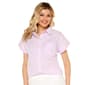 Womens Notations Dolman Sleeve Stripe Button Front Blouse - image 1