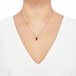 Gemstone Classics™ 10kt. Garnet & White Topaz Pendant