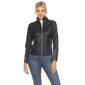 Womens White Mark Classic Biker Faux Leather Jacket - image 1