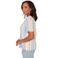 Womens Alfred Dunner Out Of The Blue Fringe Stripe Sweater - image 4