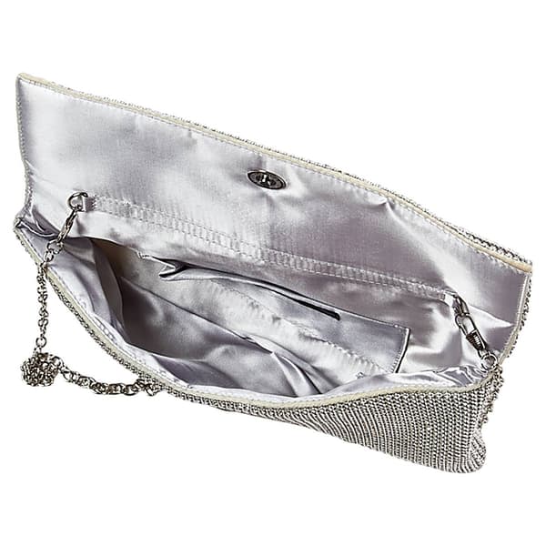 Jessica McClintock Hellene Crystal Mesh Clutch with Chain