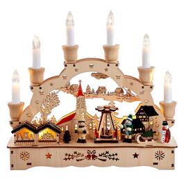 Kurt S. Adler 10.25in. Wooden LED Christmas Village