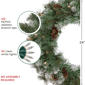 Northlight Real Touch™ Pre-Lit Snow Valley Pine Christmas Wreath - image 6