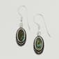 Marsala Silver Plated Marcasite & Paua Shell Drop Earrings - image 1
