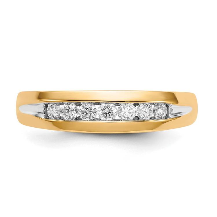 Mens Gentlemens Classics™ 14kt. Gold 1/3ctw. Channel Diamond Ring