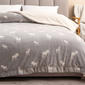 FreshFolds Kinsley Reversible Plush Velvet Moose & Sherpa Blanket - image 2