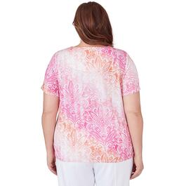 Plus Size Alfred Dunner Paradise Island Ombre Medallion Tee