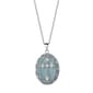 Silver Plated Brass Glitter &amp; Cubic Zirconia Cross Pendant - image 1