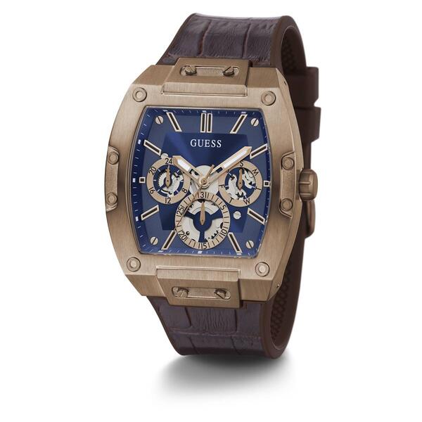 Mens Guess Leather And Silicone Watch - GW0202G2