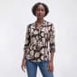 Plus Size Cocomo 3/4 Sleeve Floral Gomez Henley Blouse - image 1