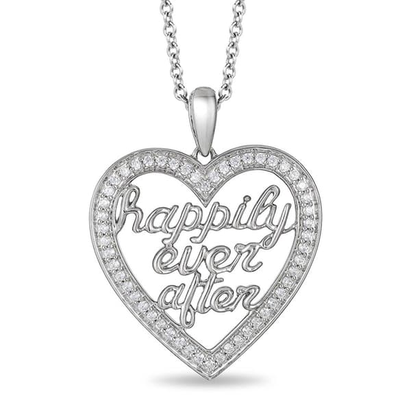Enchanted by Disney Sterling Silver Happily Ever After Pendant - image 