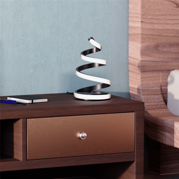 Infibrite Spiral 16in. LED Touch Dimming Table Lamp