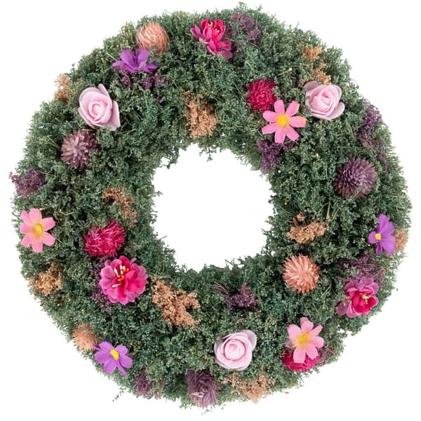 Northlight Seasonal Thistle Mixed Floral Spring Wreath - image 