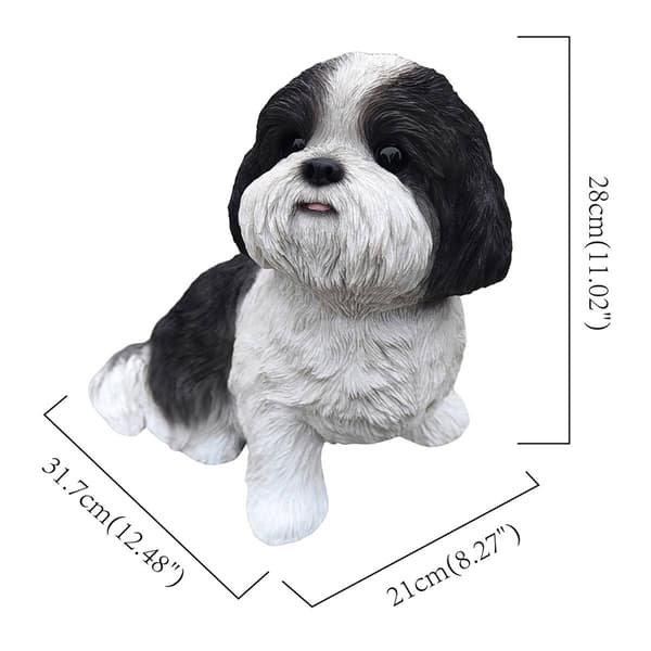 Hi-Line Gift Black and White Shizu Garden Statue