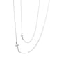 Inspirational Cross Duo Cubic Zirconia Pendant Necklace - image 1