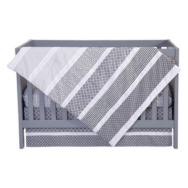 Trend Lab Ombre Grey Crib Bedding Set - image 