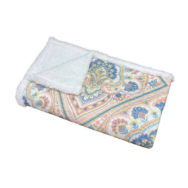 Harper Lane Merriam Apricot Sherpa Throw