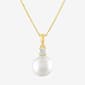 Gemstones Classics&#40;tm&#41; 10kt. Gold Fresh Water Pearl Pendant - image 1