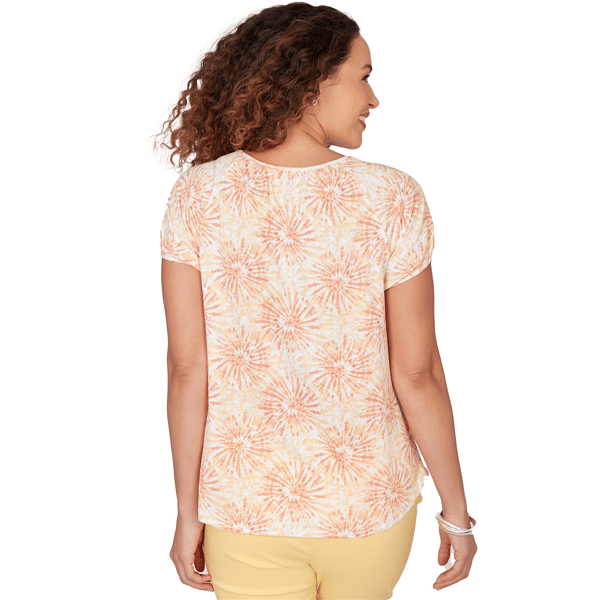 Petite Hearts of Palm Fun In The Sun Abstract Blouse - image 