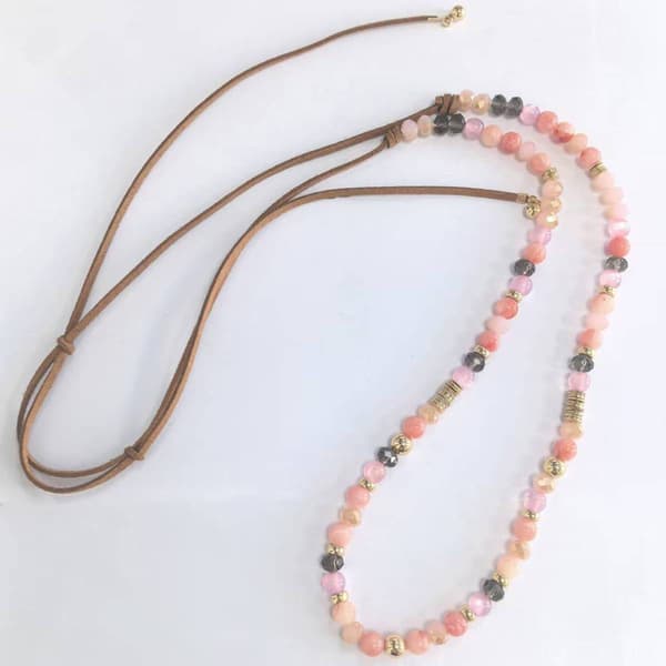 Ashley Cooper™ Mixed Semi-Precious Cat Eye Bead Necklace