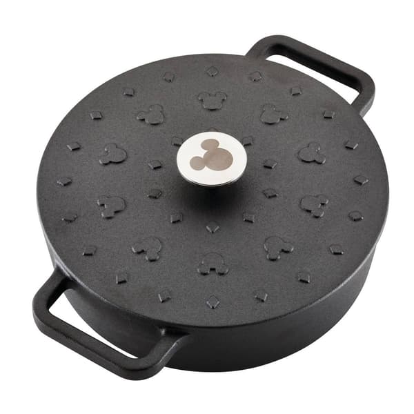Farberware&#40;R&#41; Disney Monochrome 3qt. Cast Iron Shallow Casserole