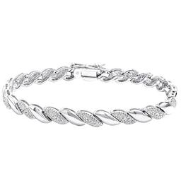 Accents Silver Diamond Accent San Marco Bracelet